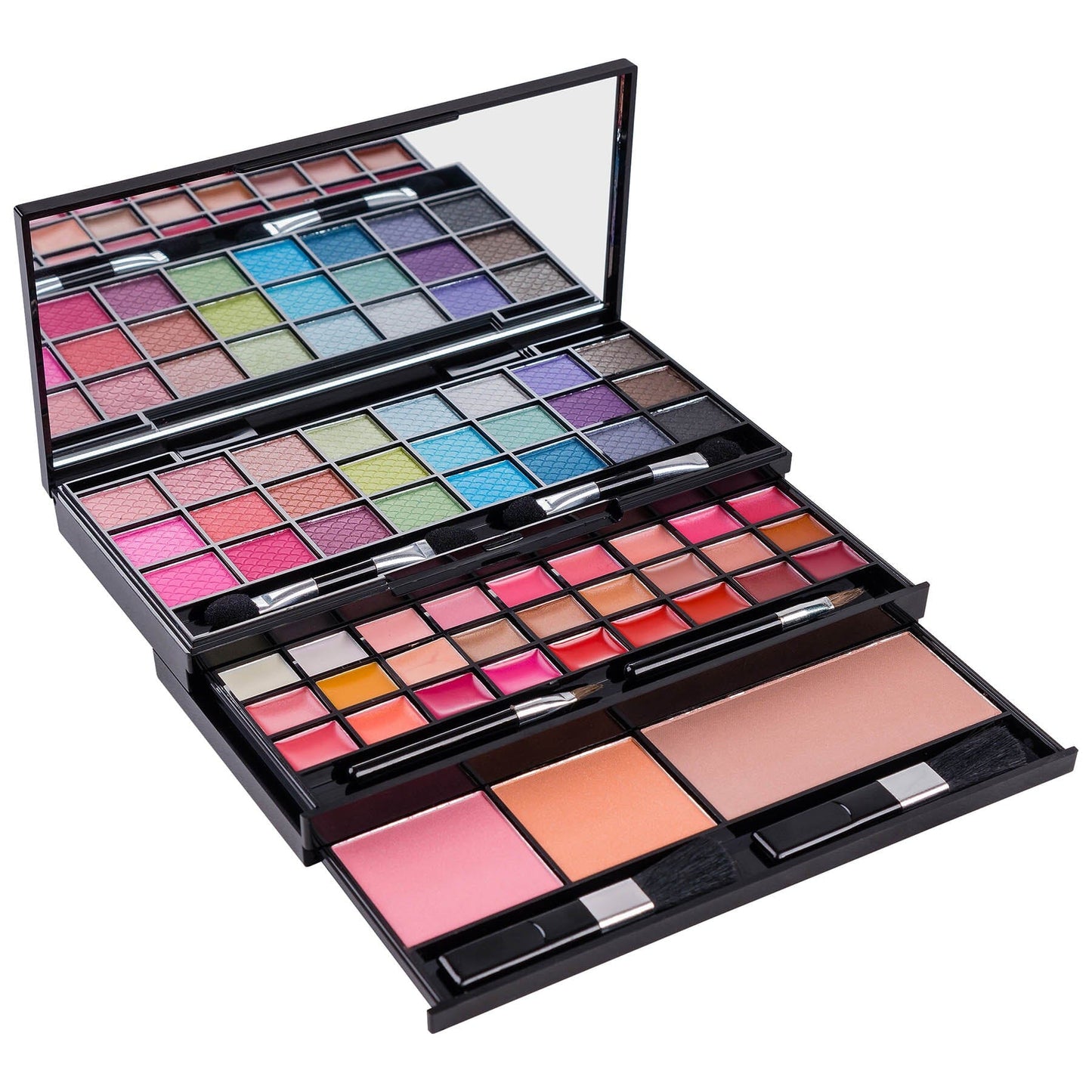 SHANY Classy & Sassy All-in-One Makeup Kit Makeup Set with Cosmetics Mirror, Makeup Applicators, 24 Eye Shadows Colors, 18 Lipstick Lip Glosses, 2 Blushes, and 1 Bronzer - Premium Giftable Packaging - SHOP - MAKEUP SETS - ITEM# SH-4001