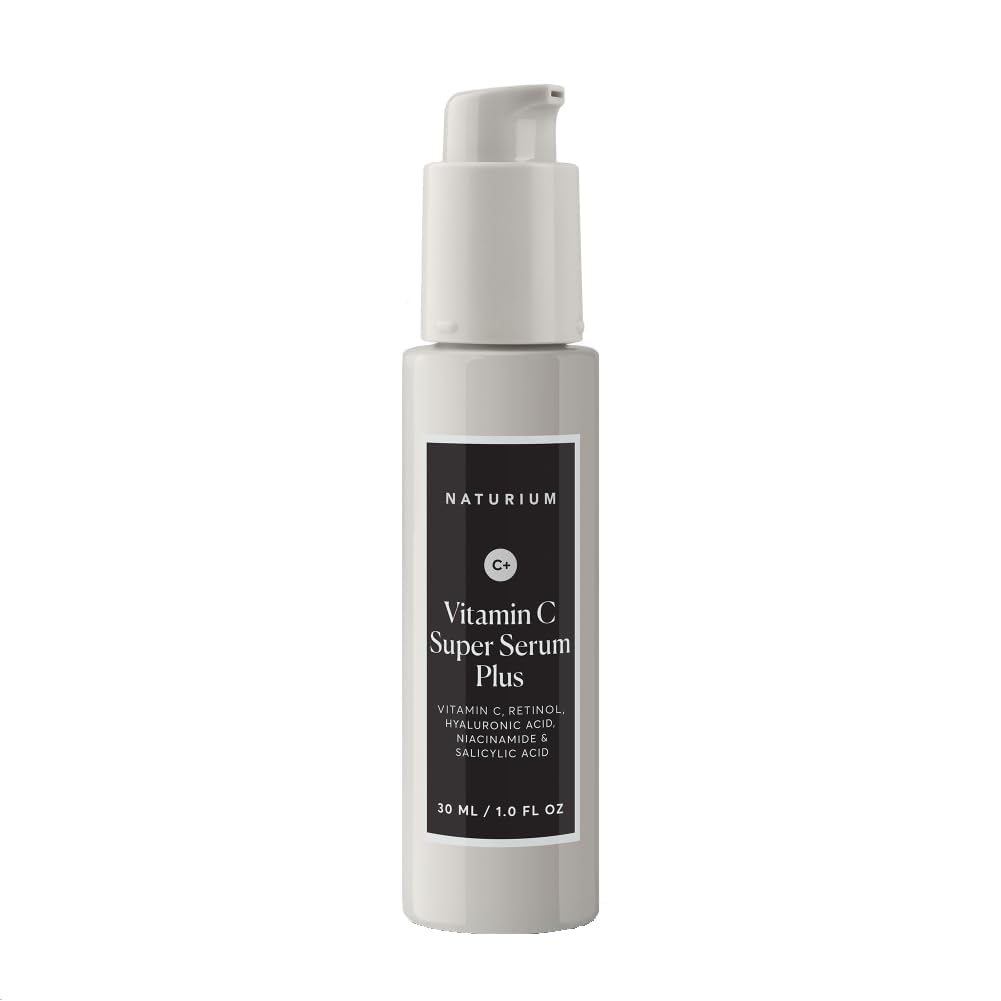 Naturium Vitamin C Super Serum Plus, Smoothing Face Care, plus Retinol, Hyaluronic Acid, Niacinamide & Salicylic Acid, 1 oz