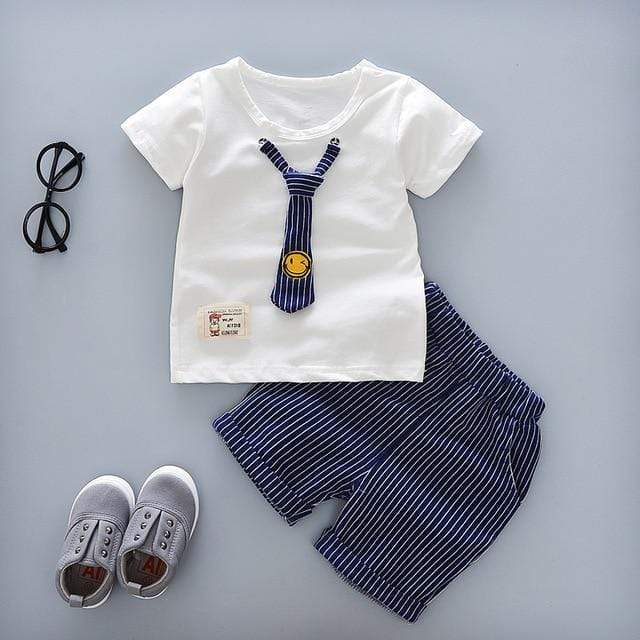 Boy's Clothing White Tie / 4T Fun Top And Bottoms Sets