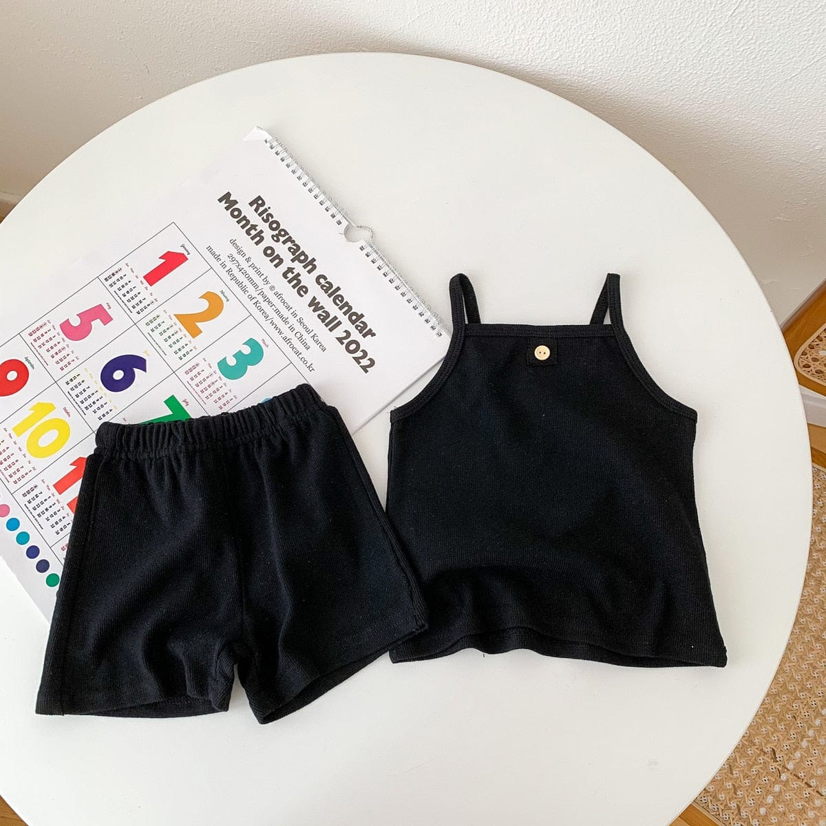 as picture / 6-9M 66 Solid Cotton Sleeveless Loose Vest Sling