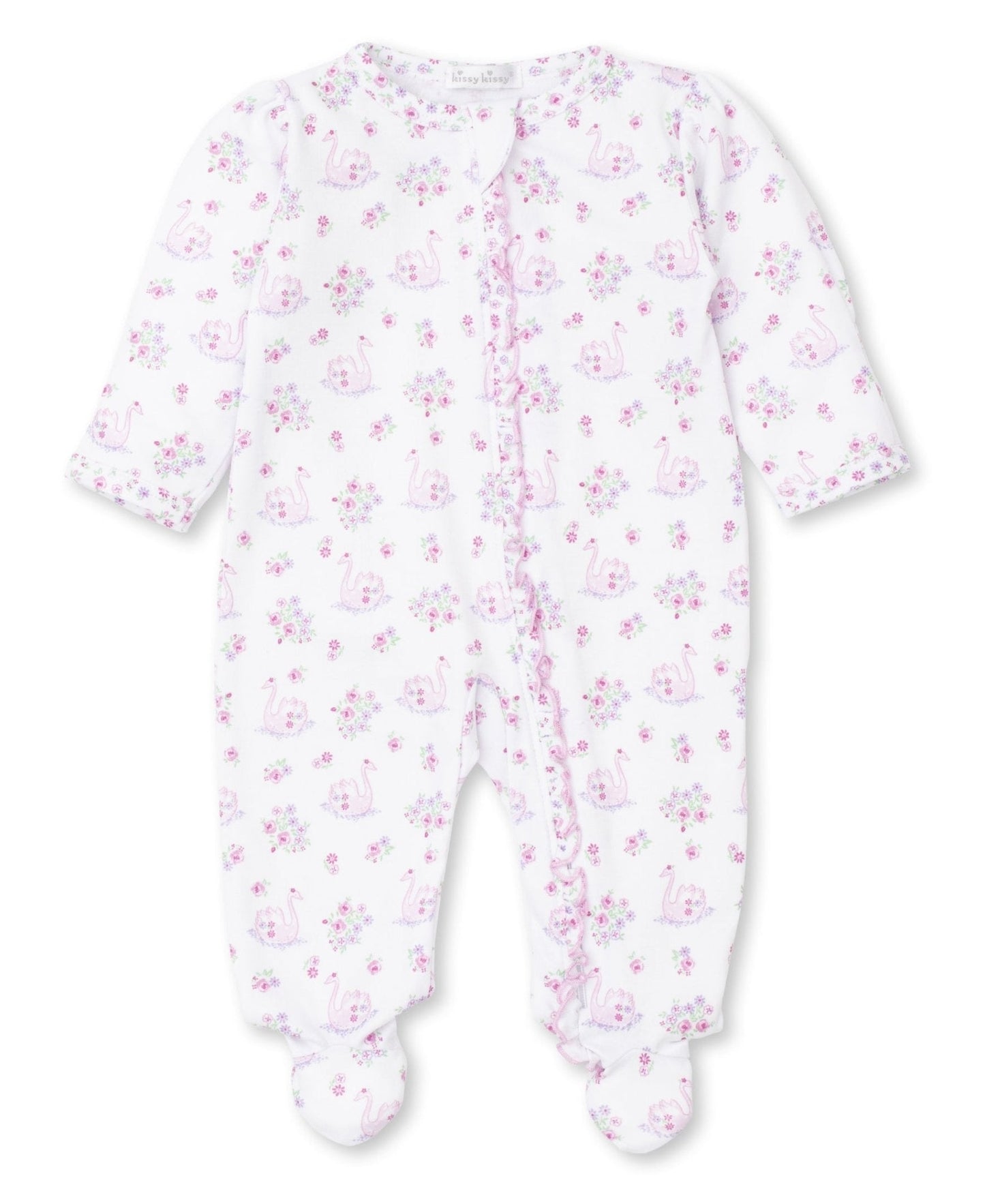 Swan Blossoms Zip Footie