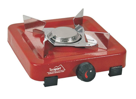 Texsport 14204 Single Burner Propane Stove, 5000 BTU, Heavy Gauge Steel