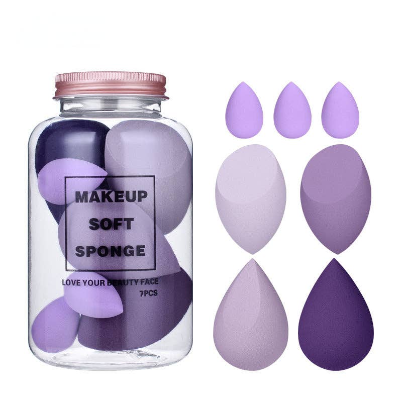 SPONGO SOFT MAKEUP SPONGE GIFT SET OF 7  VARIOUS COLORS