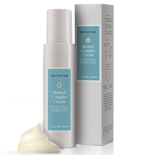 Naturium Retinol Complex Face Cream 2.5% Plus Bakuchiol & Biomimetic Lipids, Moisturizing Anti-Aging Facial Cream, 1.7 oz