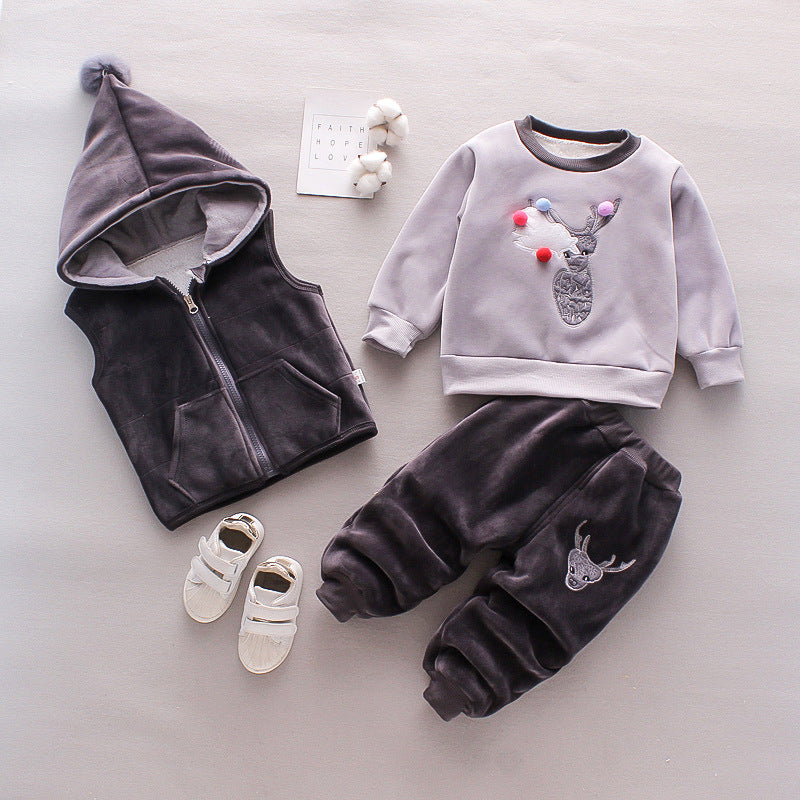 Winter Wonder Three-Piece Set - The Perfect Combination of Style and Warmth!