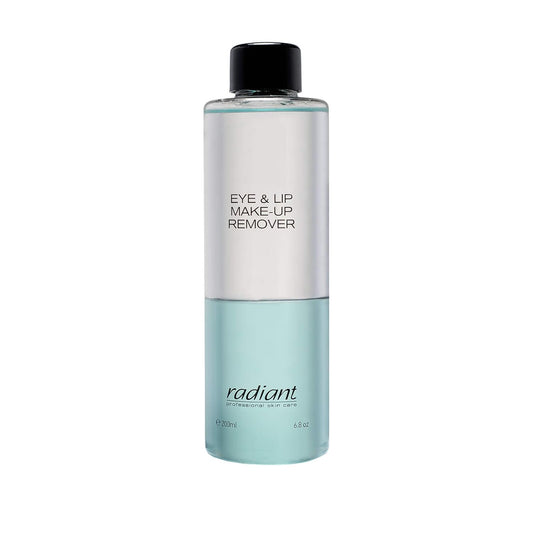 Radiant Professional Eye and Lip Makeup Remover, Gentle Face Cleanser for Waterproof Mascara and Lipstick, Suitable For Contact Lens Users, Enriched with Panthenol, 6.76 fluid ounces