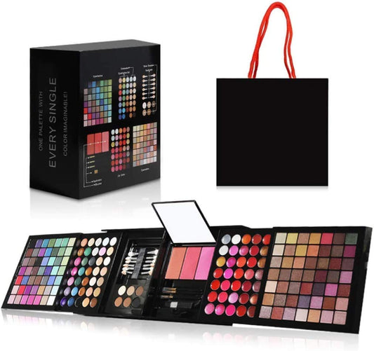 Professional Makeup Set with Full 177 Color Including Eyeshadow Palette Blush Lip Gloss Concealer, All In One Makeup Kit for Women Full Kit with Mirror and Applicators (177 Colors)