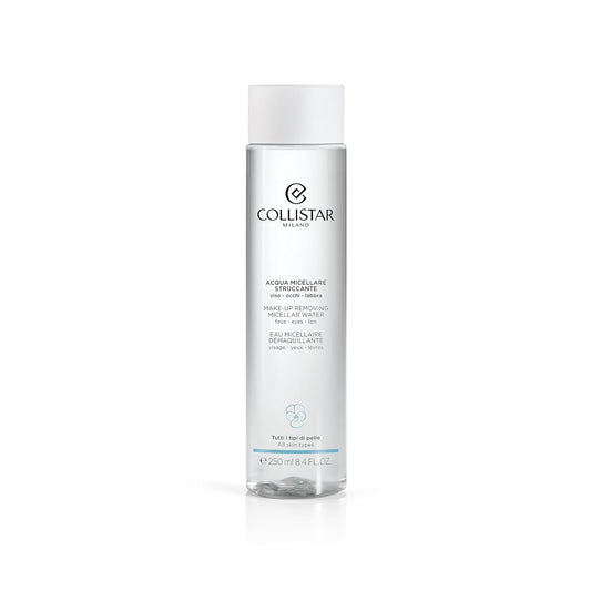 Collistar Micellar Water Make-up Remover for Face - Eyes - Lips for All Skin Types 250 ml, 8.4 Fl Oz