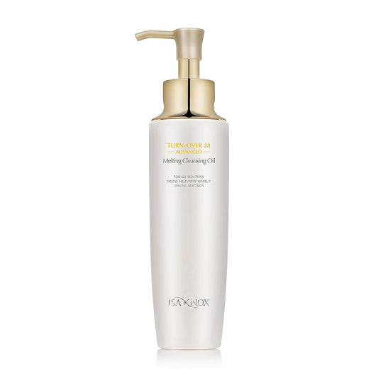 Isa Knox Turnover 28 Advanced (Melting Cleansing Oil, 6.1fl oz) - Makeup Remover Cleansing Oil without Residue, Gently Melt & Remove Impurities and Heavy Makeup | Korean Skincare