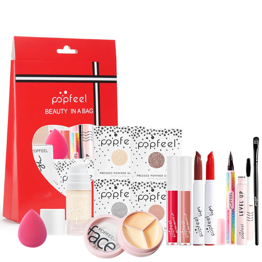 FantasyDay All-in-One Makeup Set Travel Makeup Kit, Include Foundation, Lipstick, Lip Gloss, Eyeliner, Eyeshadow, Mascara Concealer Etc Comestic Essential Starter Makeup Gift Set for Women #2
