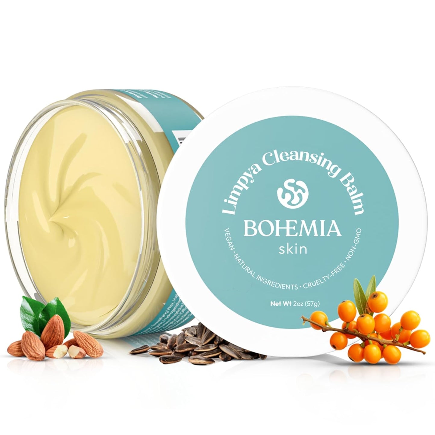 Limpya Cleansing Balm - Hydrating & Moisturizing Facial Cleanser & Makeup Remover Balm for All Skin Types - Natural Deep Pore Cleanser with Vitamin E & Botanical Extracts (2oz)