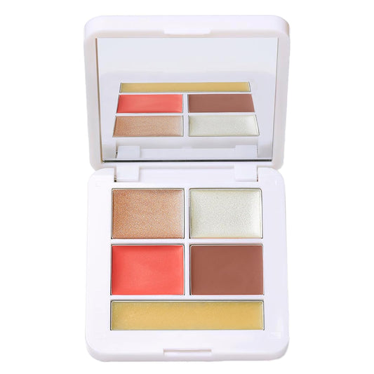 RMS Beauty Signature Set Collection - Highlighter Glow Makeup, Lip Tint & Cheek Tint, & Bronzer - Cream Highlighter, Tinted Lip Balm & Cream Bronzer Make Up, Makeup and Skincare, Travel Sized