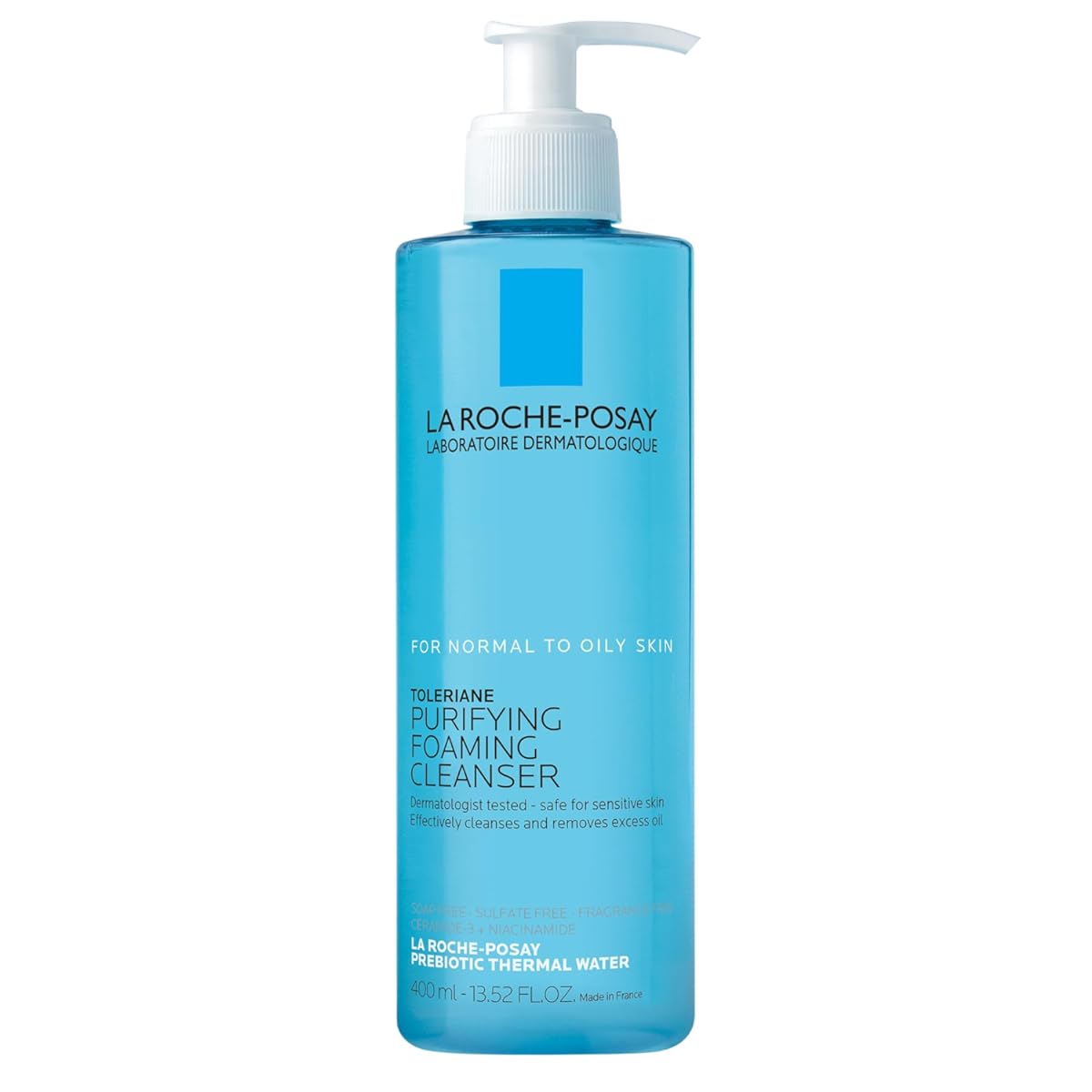 La Roche-Posay Toleriane Purifying Foaming Facial Cleanser, Oil Free Face Wash for Oily Skin and for Sensitive Skin with Niacinamide, Pore Cleanser WonÕt Dry Out Skin, Unscented