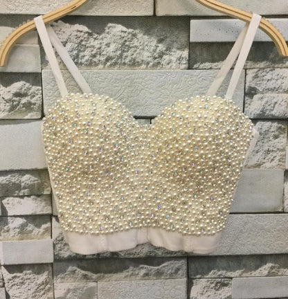 Diamond beading Crop Top