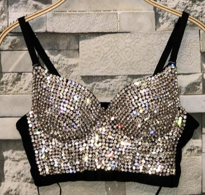 Diamond beading Crop Top