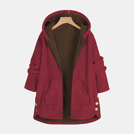 Long Sleeve Loose Fleece Warm Fashion Jacket