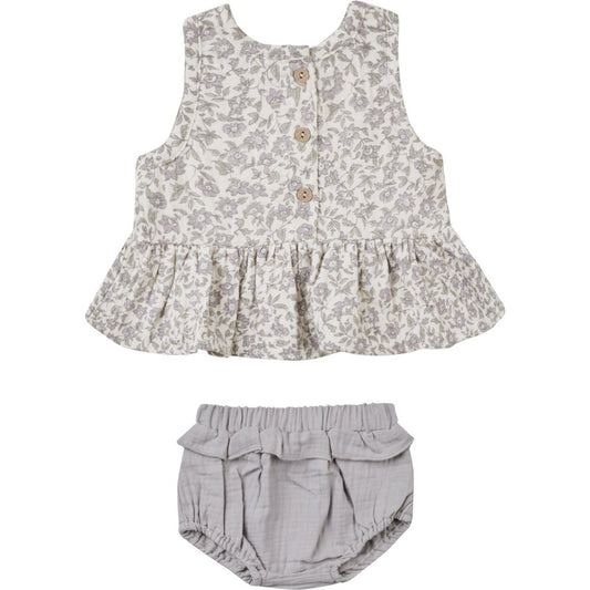 Quincy Mae Sleeveless Peplum Set | French Garden