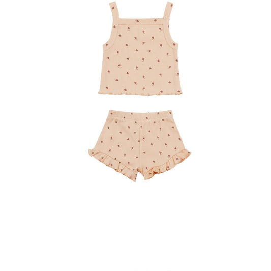 Quincy Mae Evie Tank + Shortie Set | Strawberries