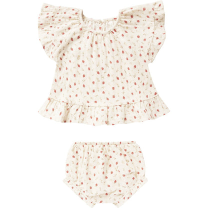 Rylee + Cru Butterfly Top + Bloomer Set | Strawberry Fields