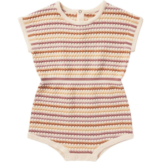 Rylee + Cru Kai Romper | Honeycomb Stripe