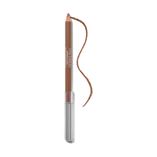 Brown eyeliner pencil with a swatch test beside it.