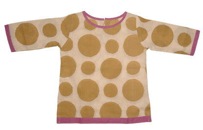 Baby Polka Tunic Kids' + Baby Tops Mirasa Design 18m Forest Yellow