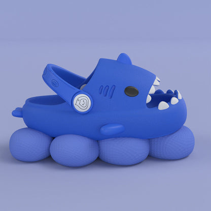 Shark Adventure Kids' Slides - Colorful Cartoon Shark Print Slippers for Boys and Girls