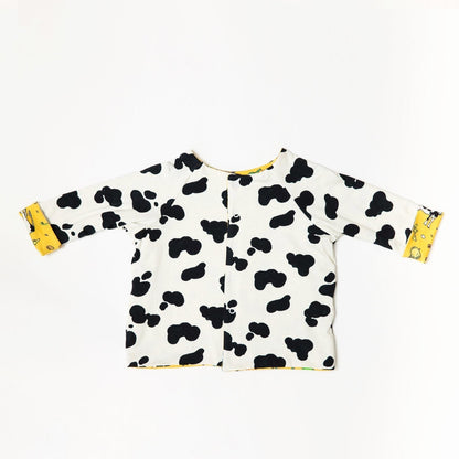 Baby's Soft Bamboo Reversible Farm + Cow Cardigan