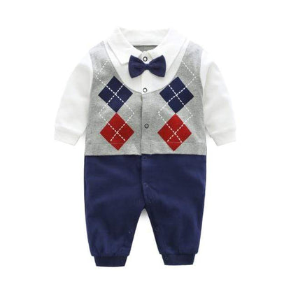 Boy's Clothing Gray Vest / 6M Baby Boy Smart Romper
