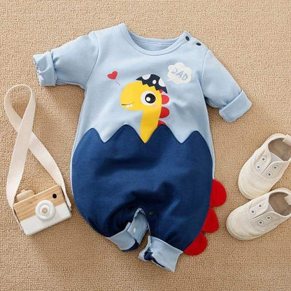Boy's Clothing Dinosaur C / 6-9M Baby Cartoon Romper