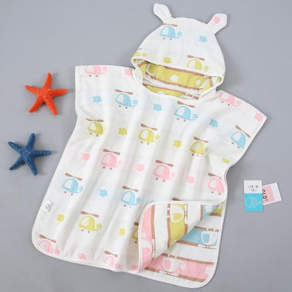 Boy's Clothing Helicopter Baby Hooded Beach Towel