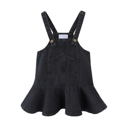 Girl's Clothing Black / 5T / China Denim Overalls Girl Skirtall Jumper