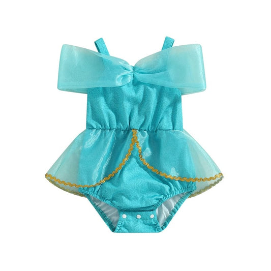 6M Off Shoulder Tulle Romper