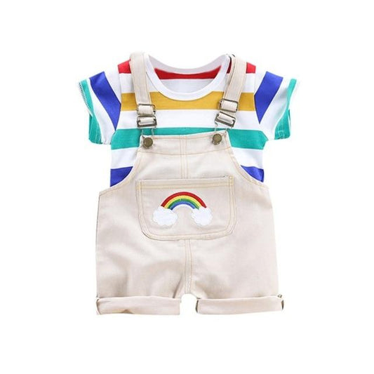 Boy's Clothing Cream / XL Rainbow Baby Outfit