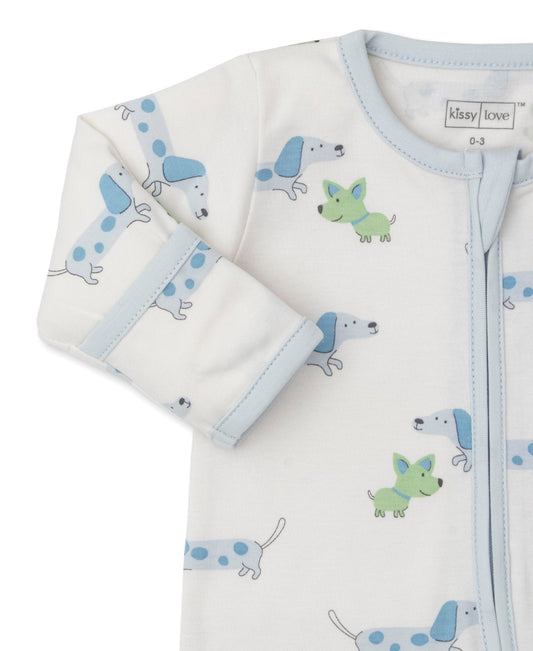 Puppy Love Zippered Footie Boys