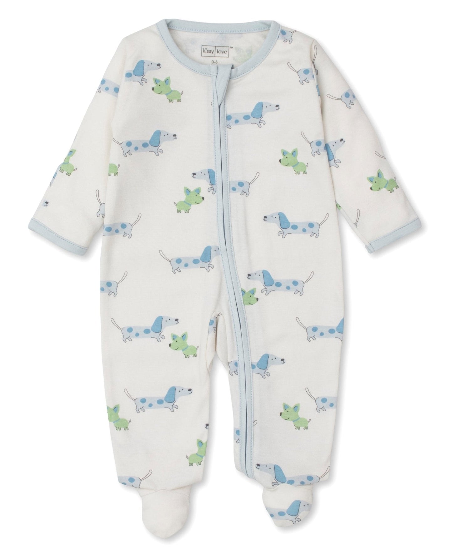 Puppy Love Zippered Footie Boys