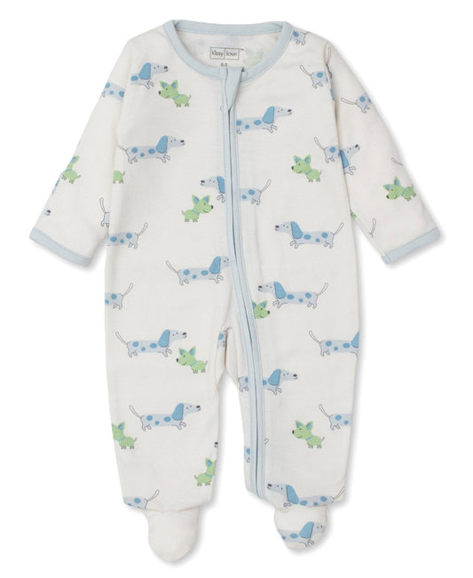 Puppy Love Zippered Footie Boys