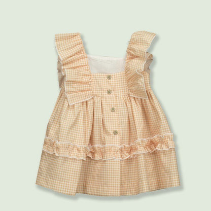 Ruffle Strap Dress Artemisa Orange