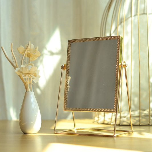 Golden Makeup Mirror